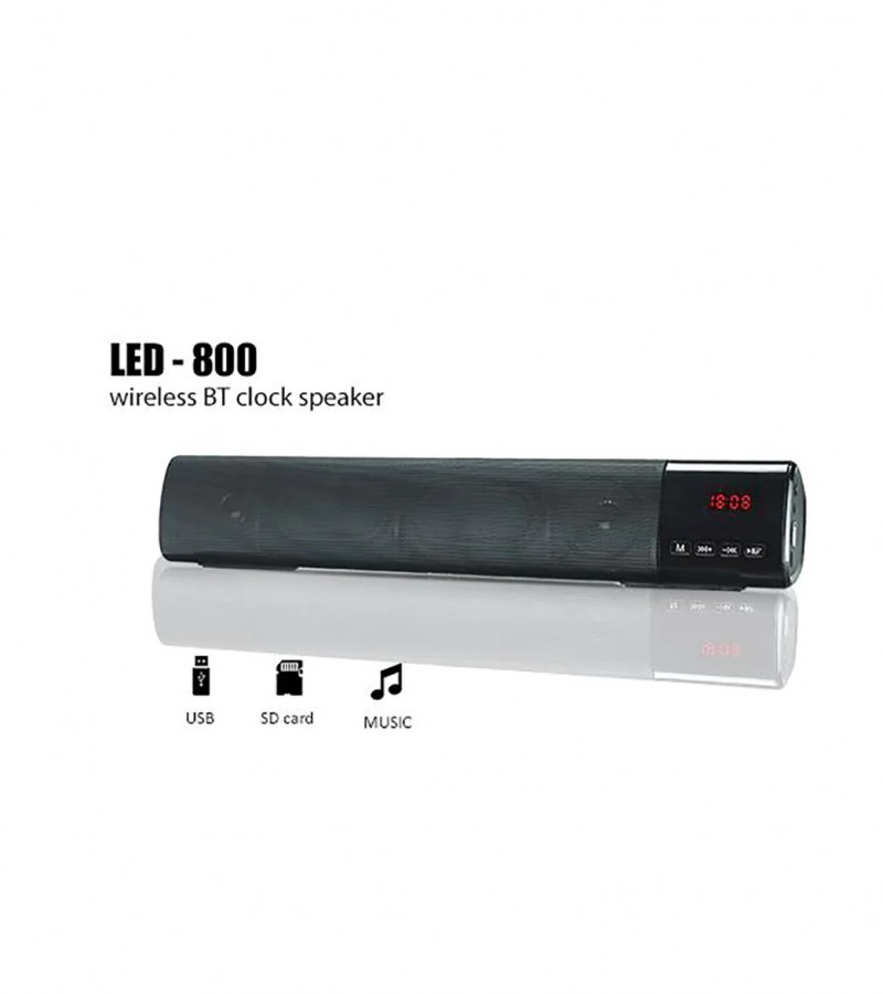 Kisonli LED 800 Bluetooth Speaker With Alarm Clock
