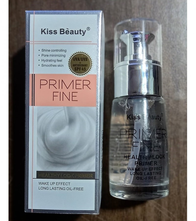 Kiss Beauty Primer Fine - Daily Tone Correcting Primer UVA/UVB + Antioxidant SPF 45