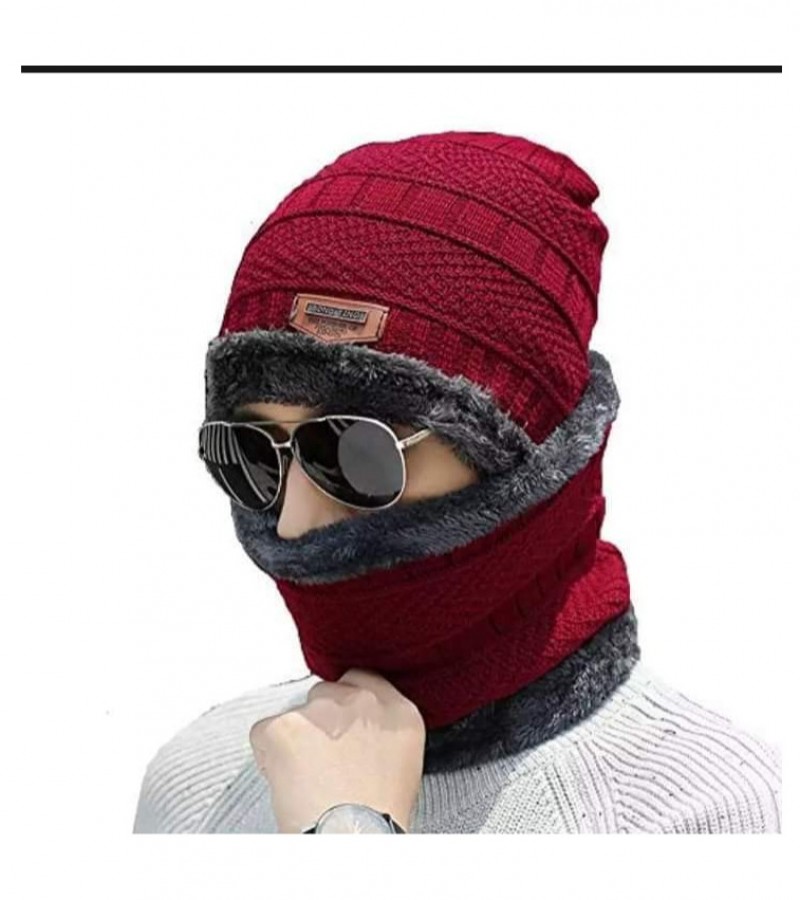 Knitted Cap Neck Warmer Winter cap, hot cap and neck warmer.