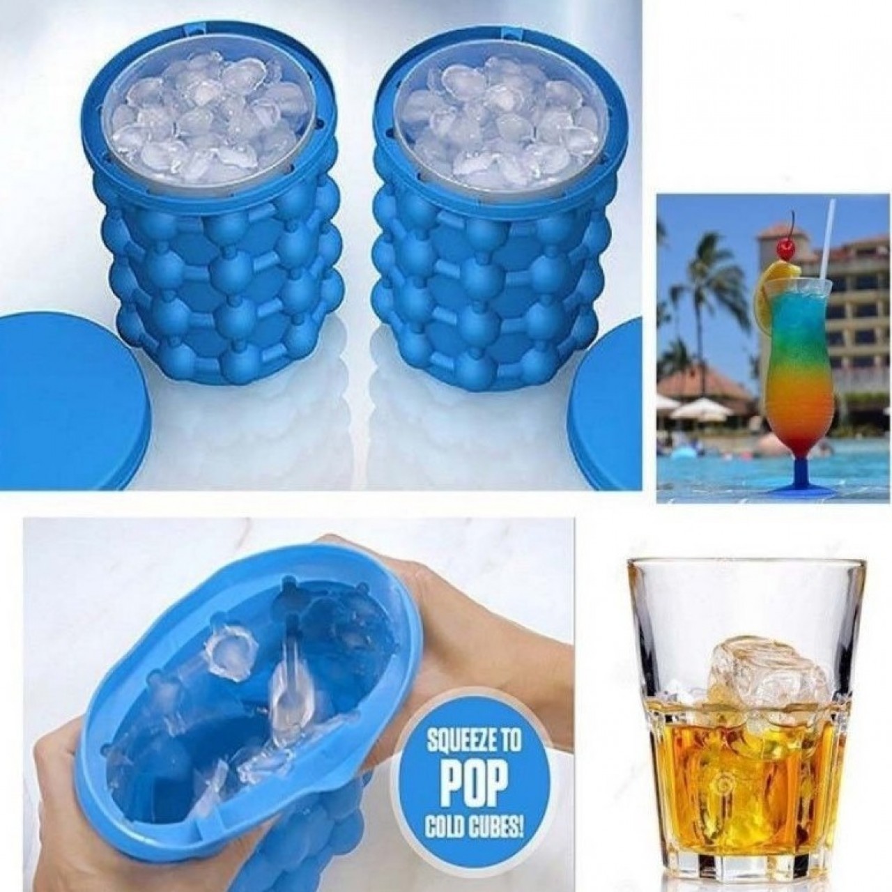 Latest Ice Cube Maker Cup - Blue