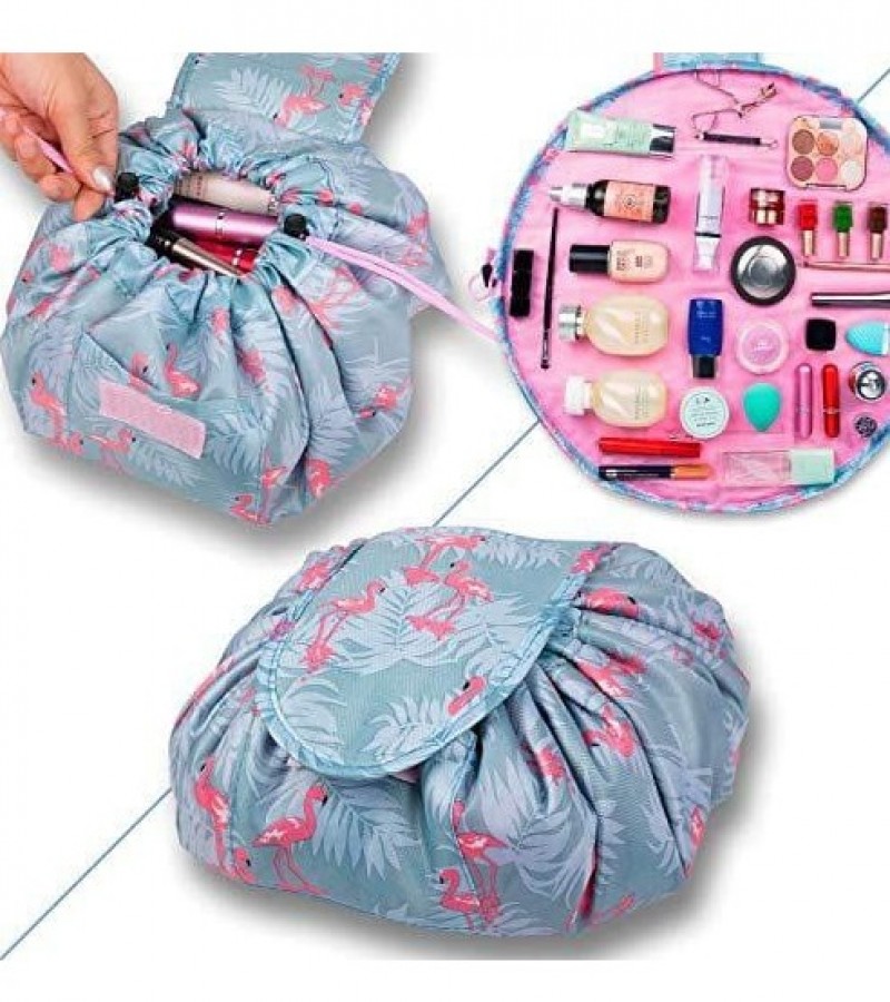 Lazy Cosmetic Bag Drawstring Travel Makeup Bag Pouch Multifunction Storage Portable  Bags c (0395)