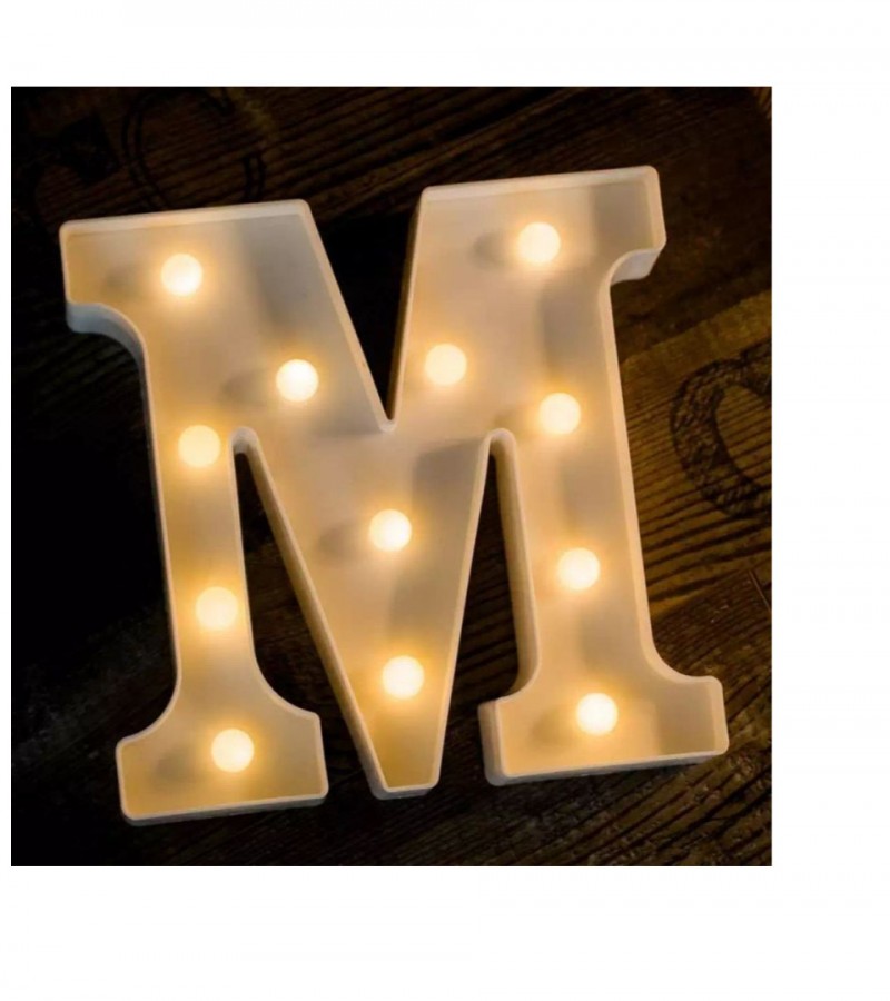 LED Alphabet letter M Lights Alphabet Light Up Marquee Letters Sign for Night Light