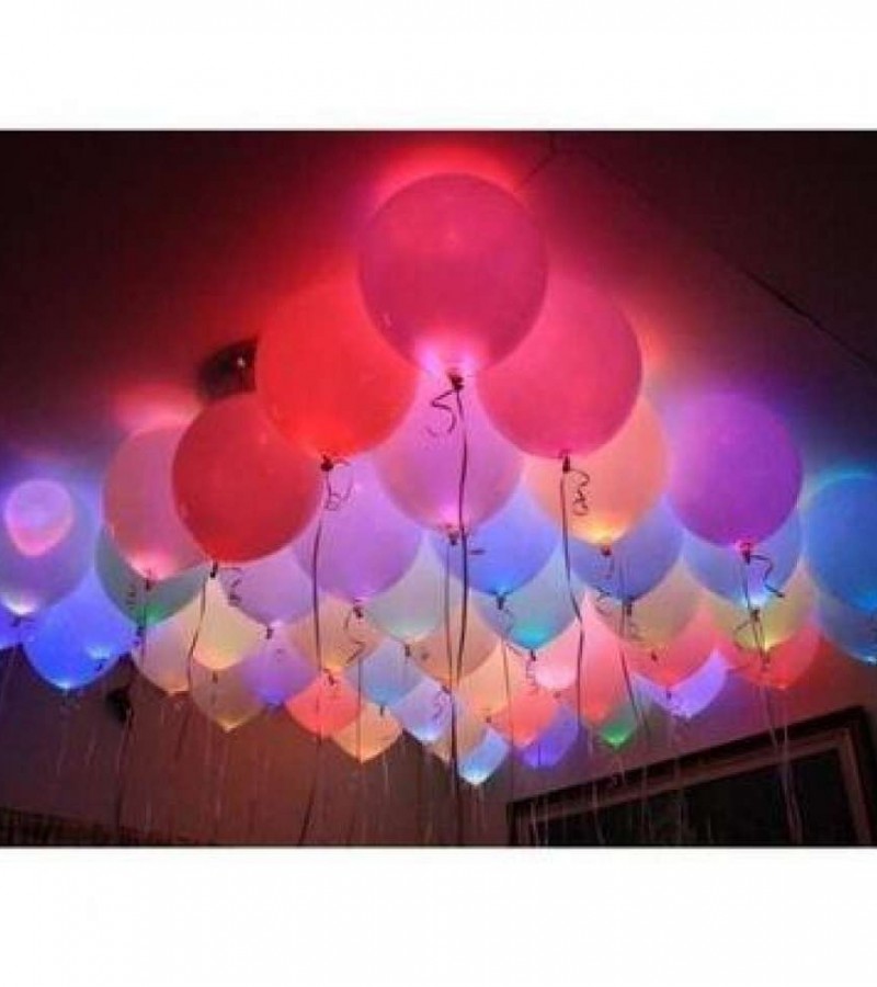 Led Glowing Ballons - 25 Pcs