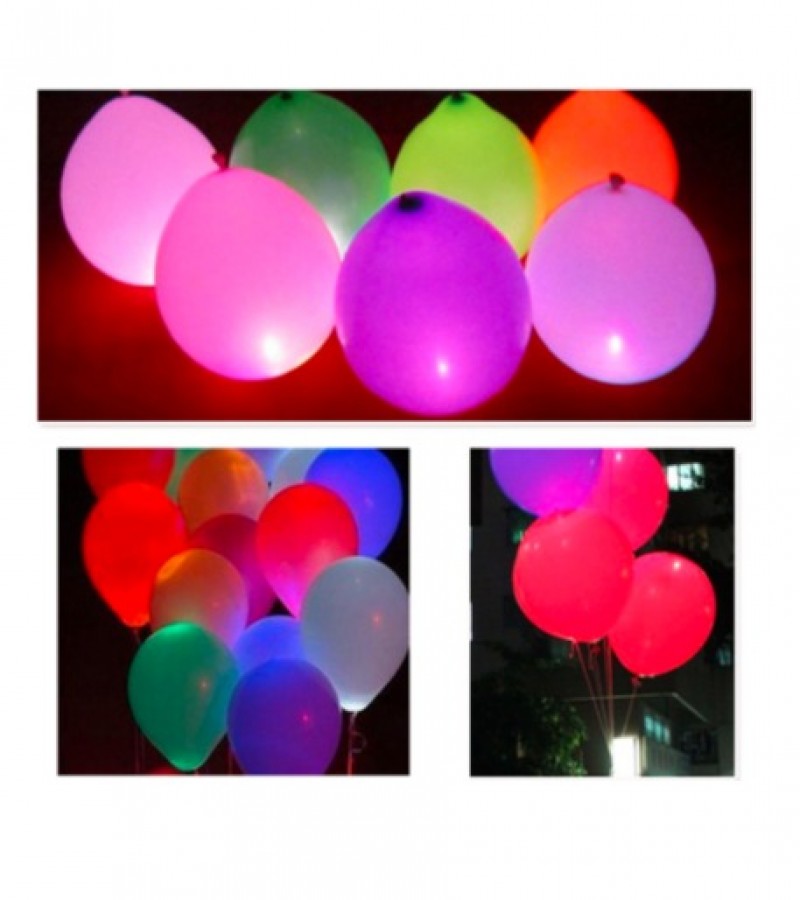LED Light Up Glowing Balloons baloon led Glow in the Party Decoration Wedding Birthday - Pack of 5