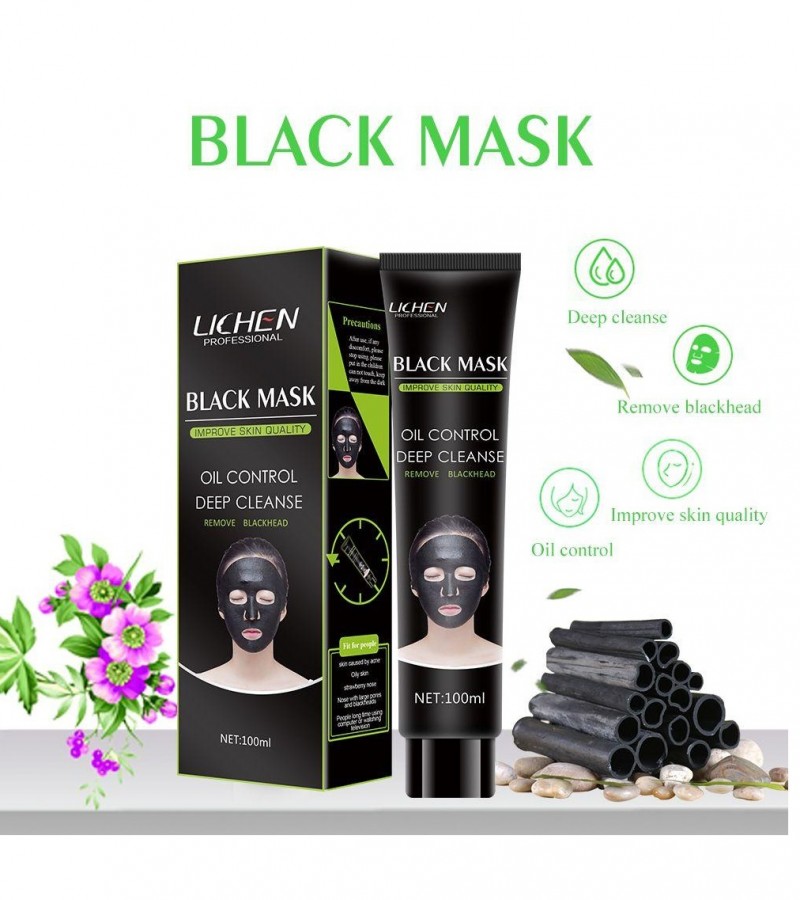 Lichen Professional Black Mask Improve Skin Quality Oil Control Deep Cleanse Content ID: n0ixdiyag3