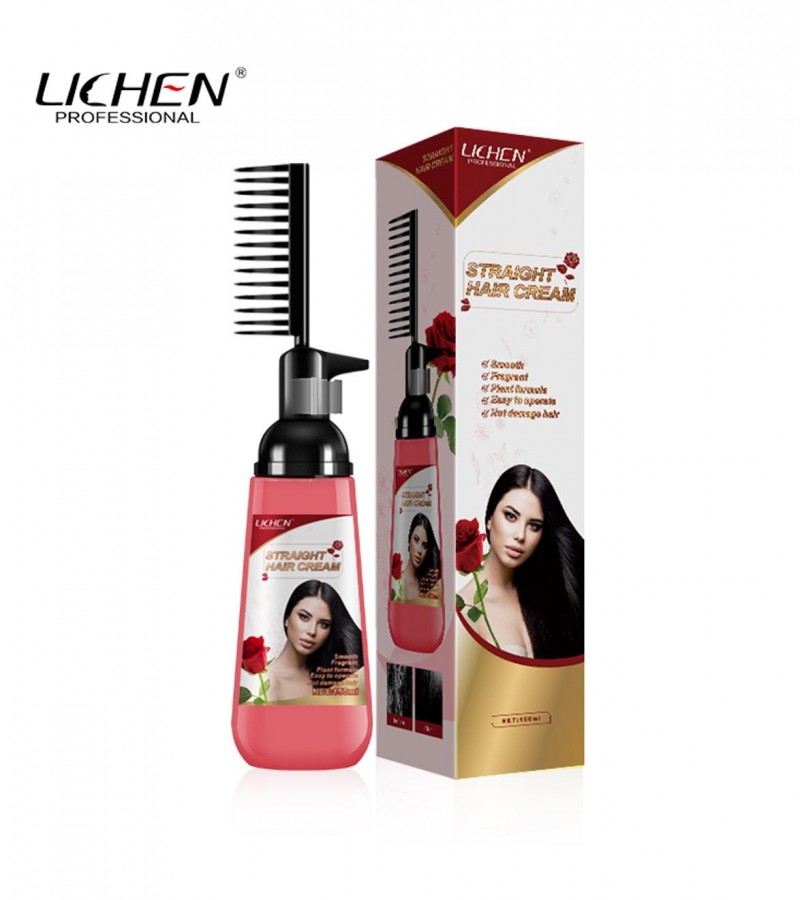 Lichen Professional Straight Hair Cream with Comb Hair Straightening Nourishing Relaxer Cream
