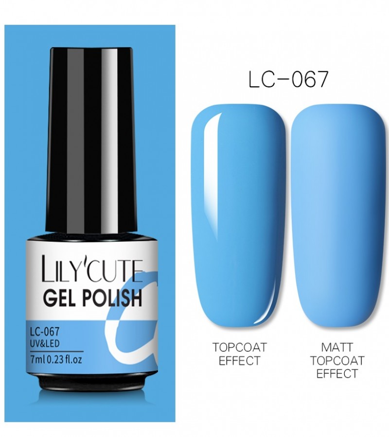 LILYCUTE 7ml Gel Nail Polish For Nails Semi Permanent Soak Off Gel UV LED (NO:67)