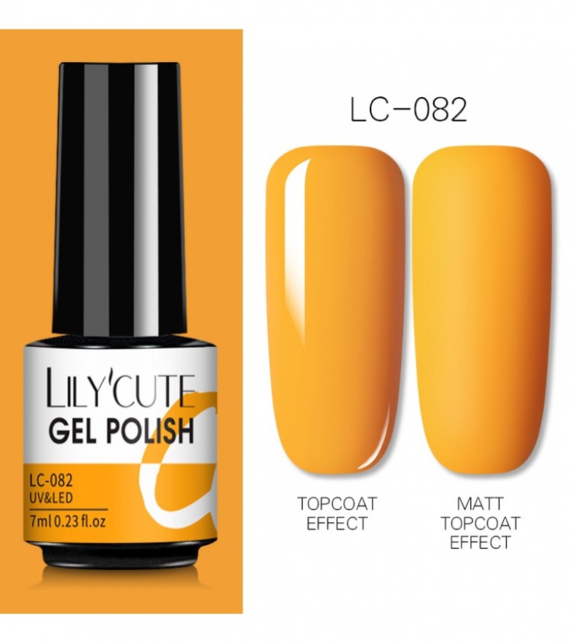 LILYCUTE 7ml Gel Nail Polish For Nails Semi Permanent Soak Off Gel UV LED (NO:82)