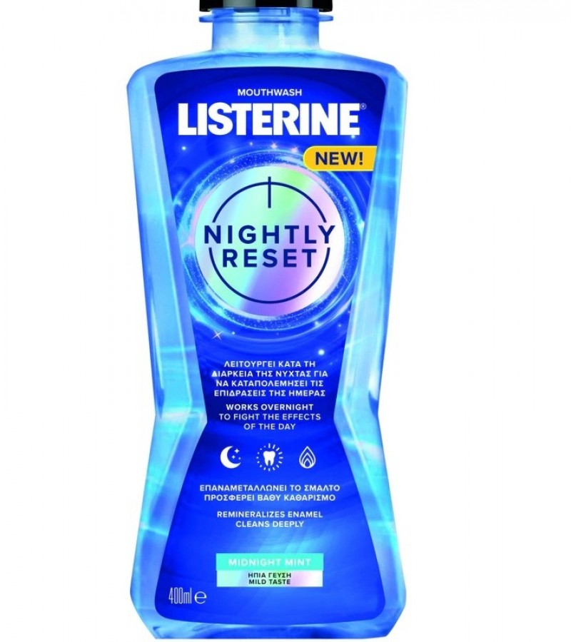 Listerine Nightly Reset Nighttime Mouthwash, Twilight Mint, 400mL