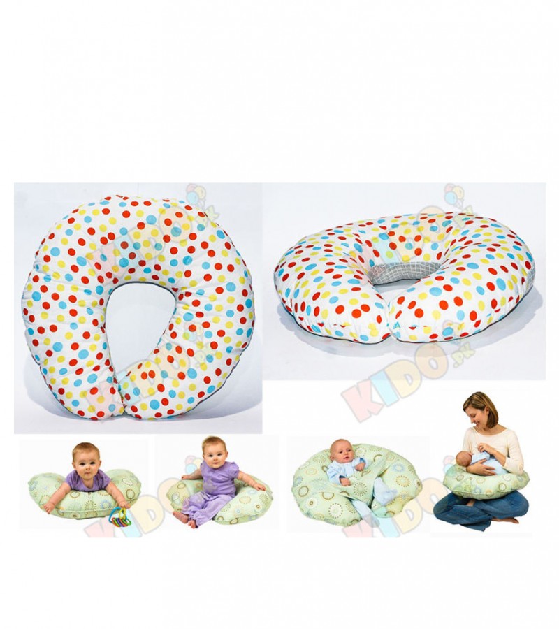 Little Moon Baby Feeding Cushion White Multicolor Doted