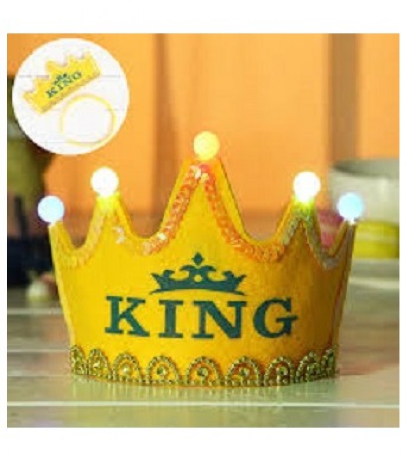 Magenta Birthday Led Crown For Kids King
