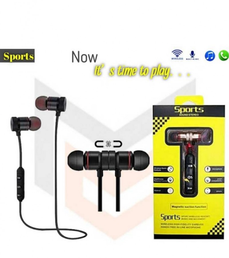 Magnetic Sports headset handsfree - stereo earphone- Bluetooth - Genuine