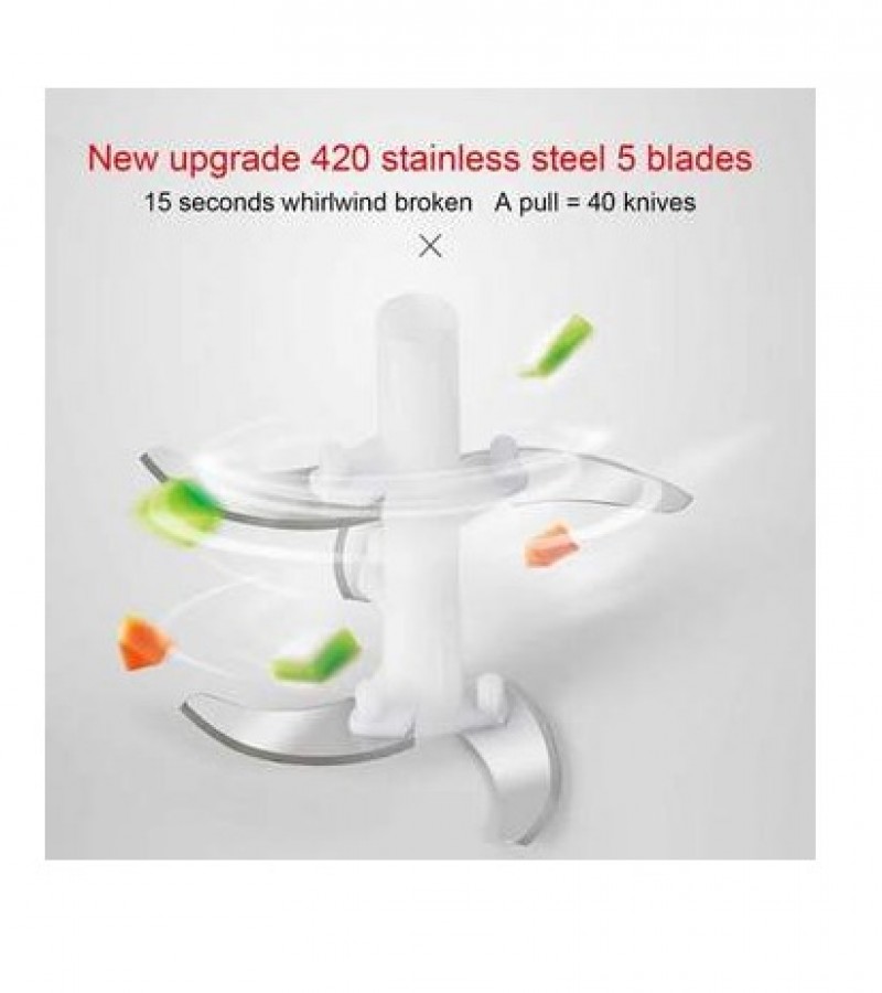 MANUAL CHOPPER WITH STAINLESS STEEL 5 BLADES