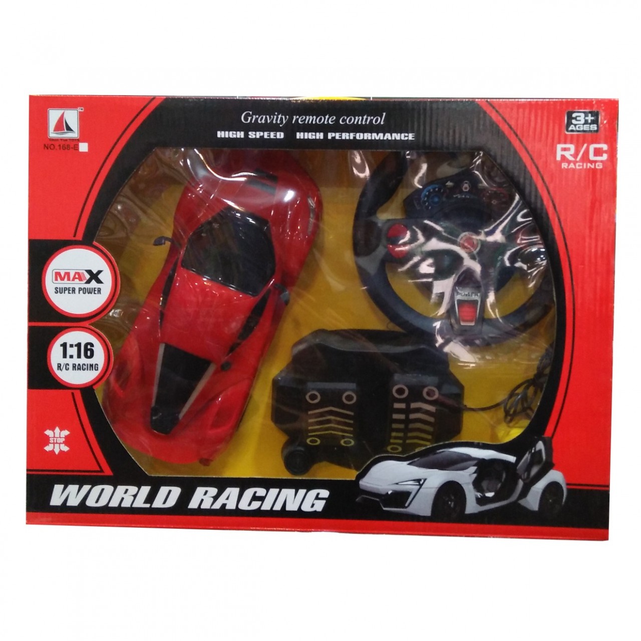 Max Power World Racing Gravity Remote Control Car  For Kids - For 3+ Ages - Red