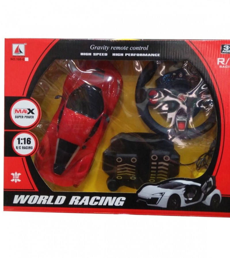 Max Power World Racing Gravity Remote Control Car For Kids - For 3+ Ages - Red