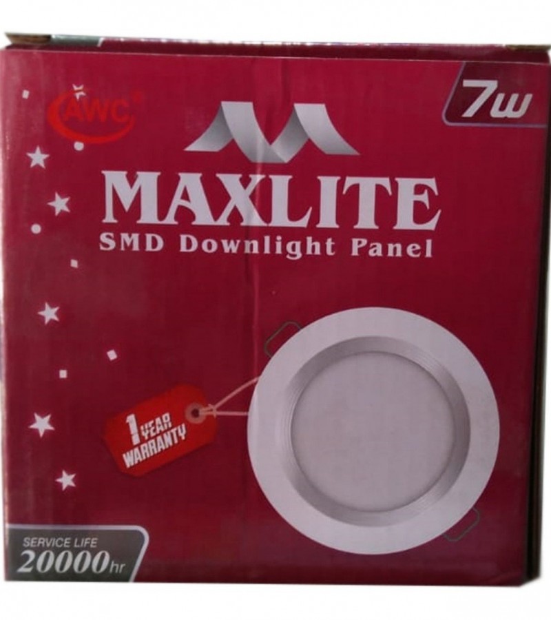 MAXLITE SMD Downlight Panel - 7 Watt - 1 Year Warranty