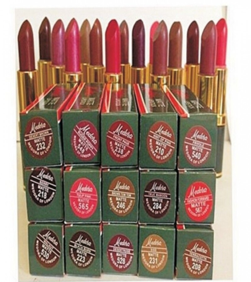 Medora Lipsticks Pack of 12 - Multicolor - Matte