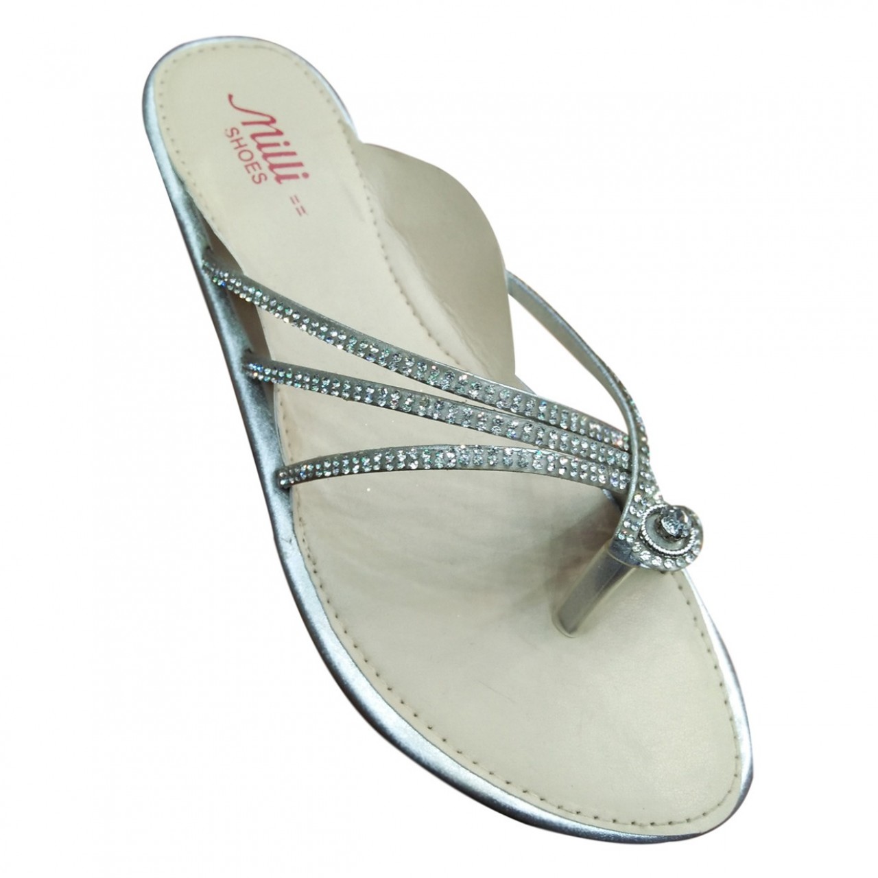 Milli Multipurpose Flat Thumb Shoes For Women - Silver - 9 To 10