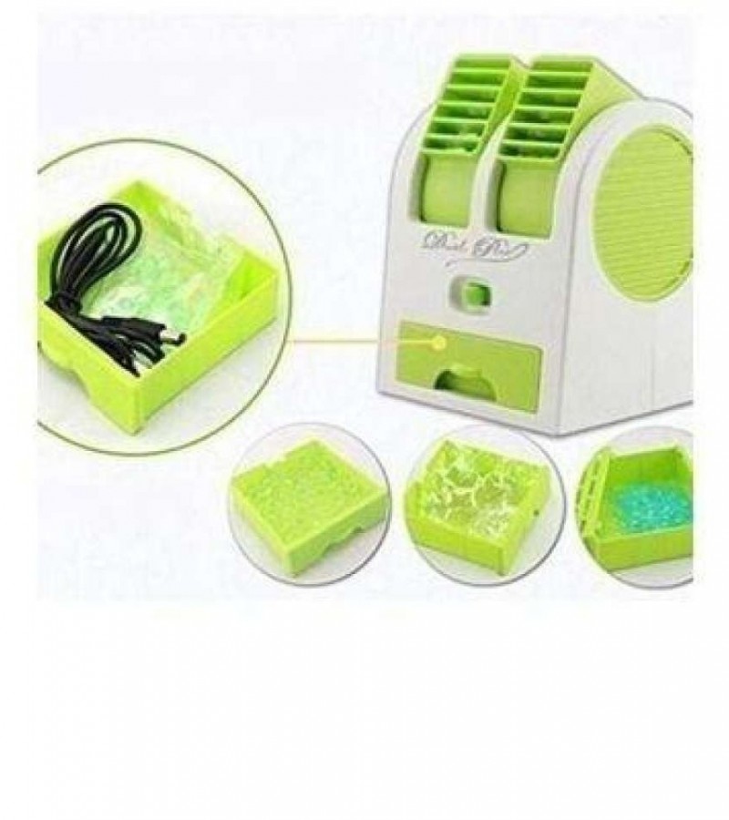 Mini Air Conditioner - Green & White