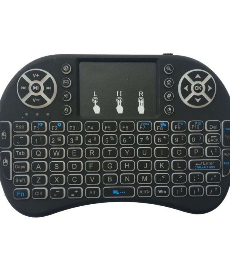 Mini Touch Pad Rf 500 Wireless Gaming Keyboard Mouse Multi Color Backlit FOR Smart Tv Control