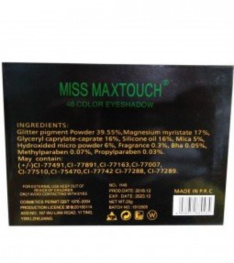 Miss Maxtouch 48 Color Eye Shadow For Bridal & Party Makeup