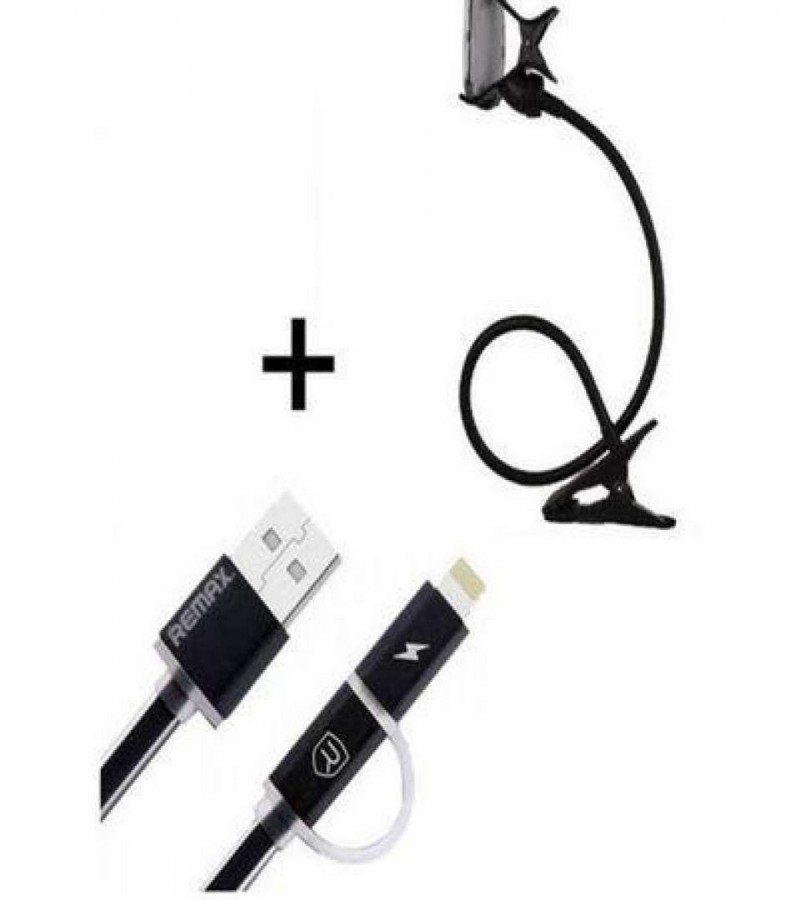 Mobile Stand With 2 in1 Data Cable