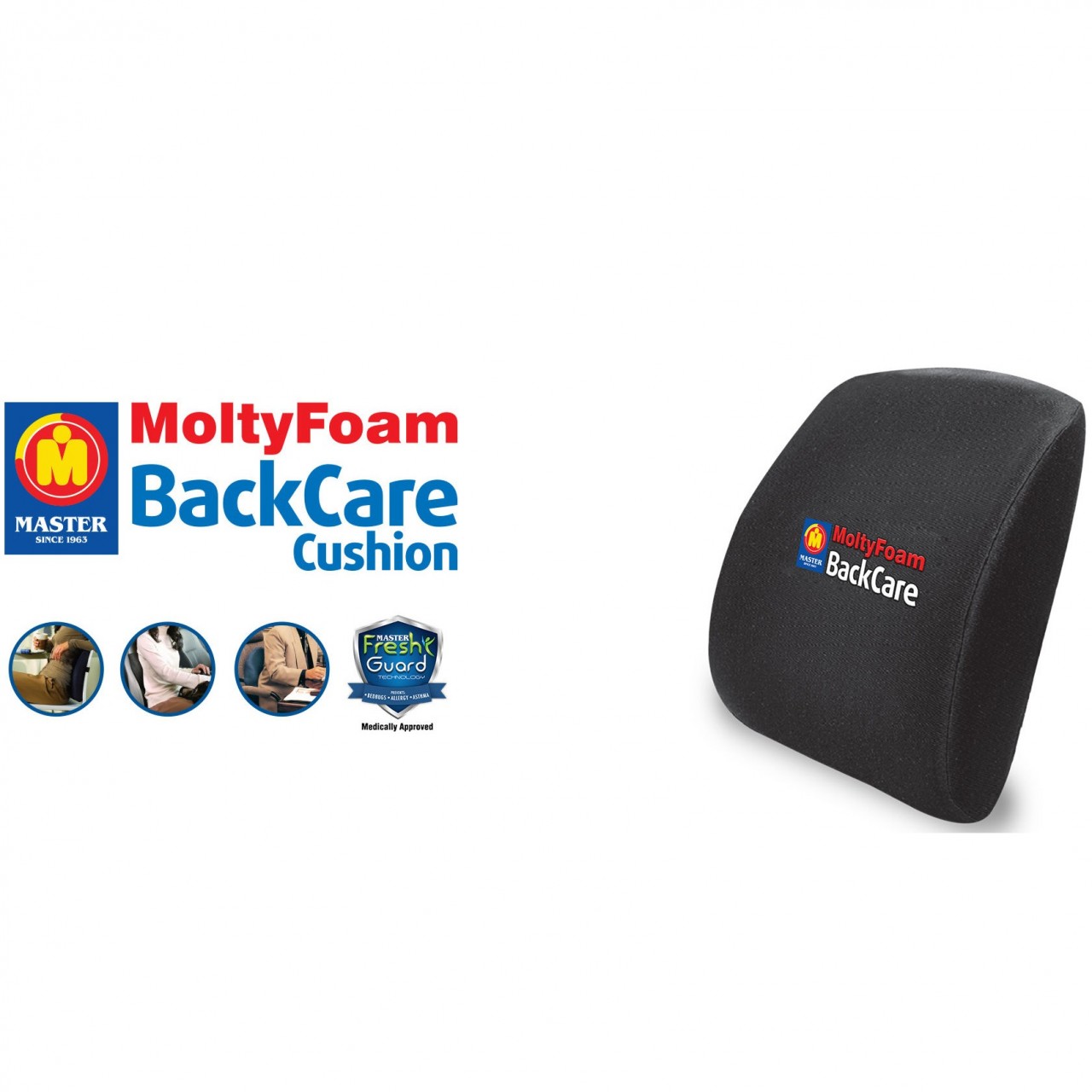 MoltyFoam Back Care Cushion For Home & Office Use