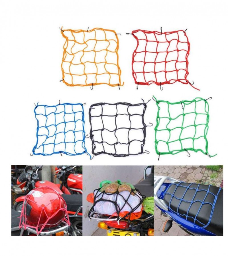 Motorcycle Bike Helmet & Lugguge Tuck Net Elastic String Bag Cargo Cover Seat Net