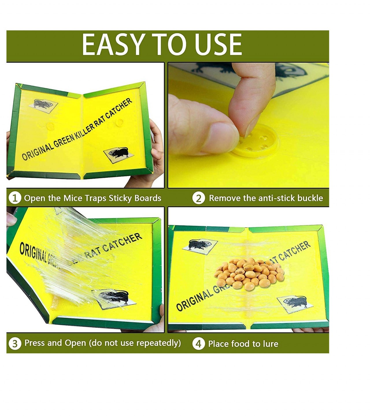 Mouse Traps, Mouse Glue Trap, 1 PCS Rat/Mice Traps Sticky Pad Boards