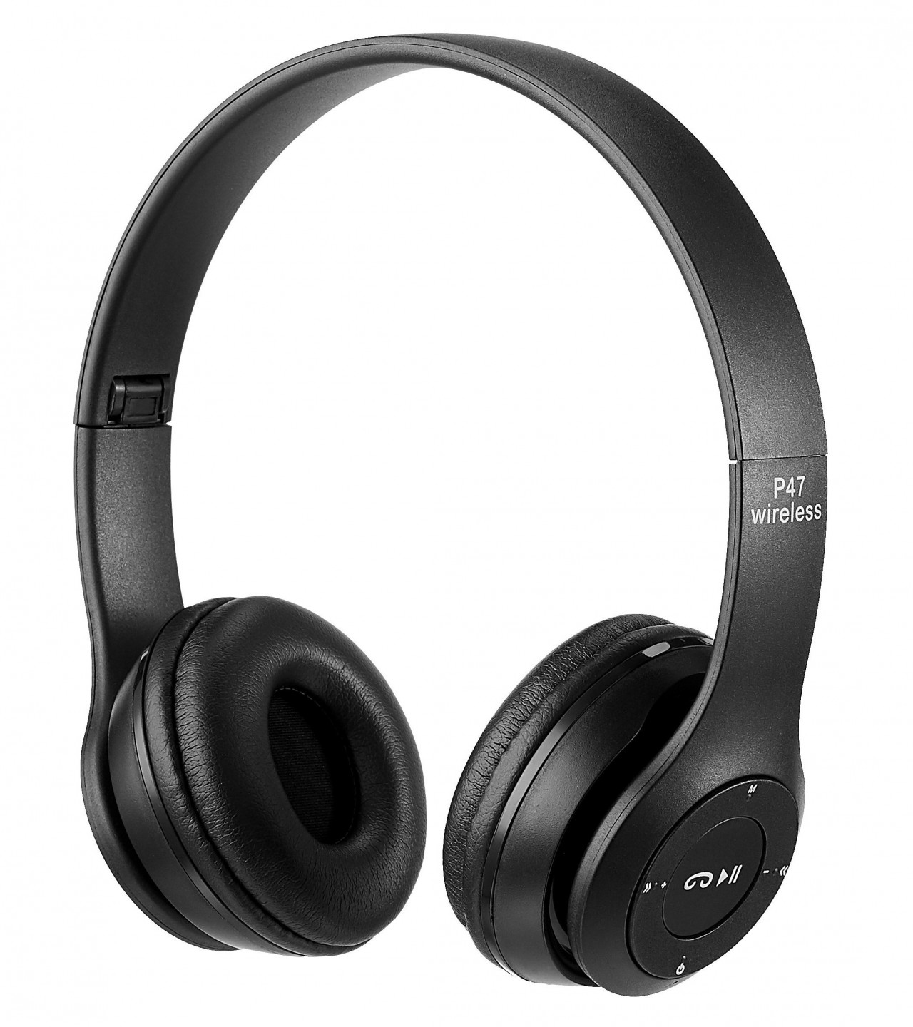 MTR P47 Wireless Bluetooth Headphone,Memory Card Support,Fm Radio Enabled and Big Battery (Black)