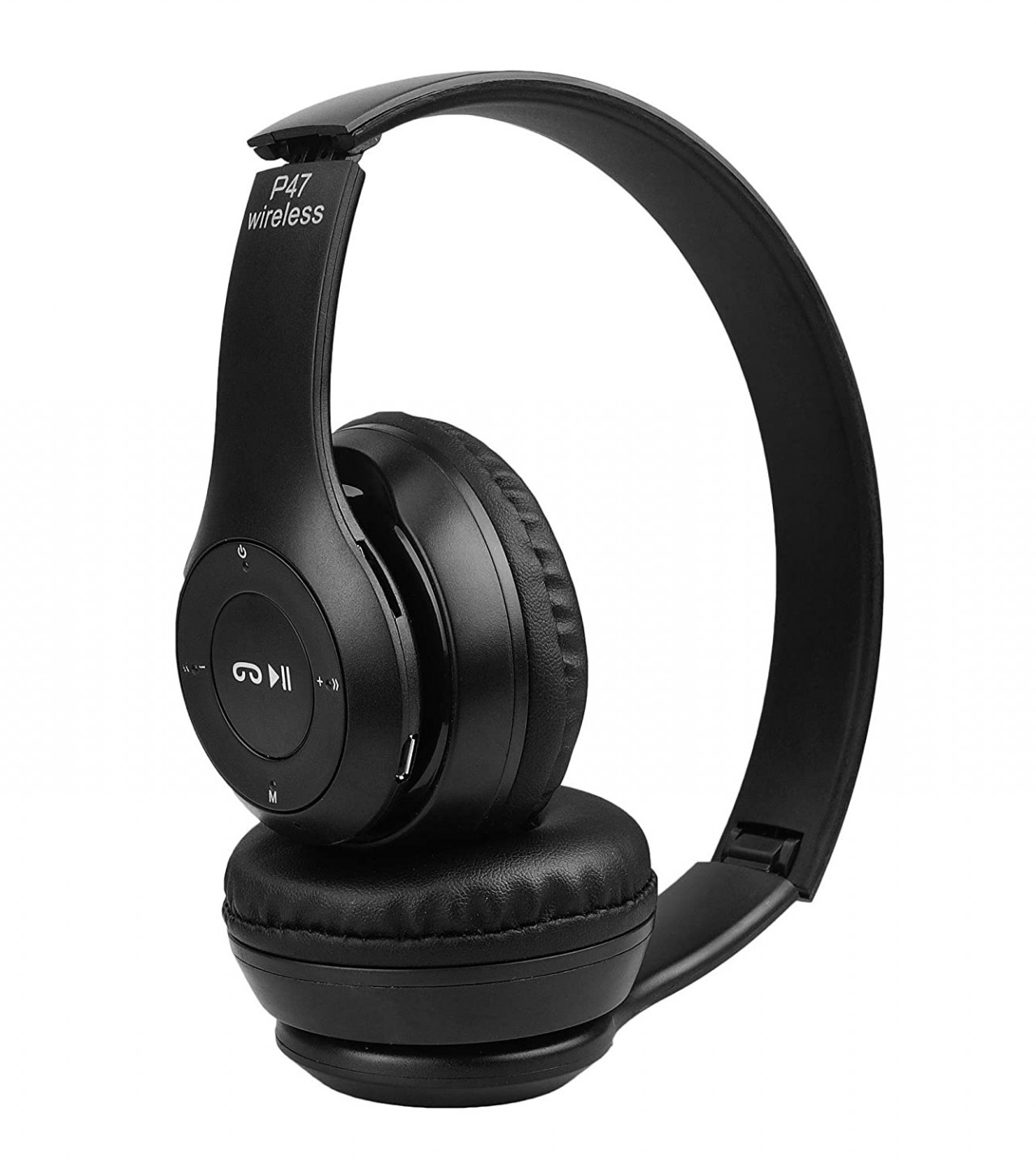 MTR P47 Wireless Bluetooth Headphone,Memory Card Support,Fm Radio Enabled and Big Battery (Black)