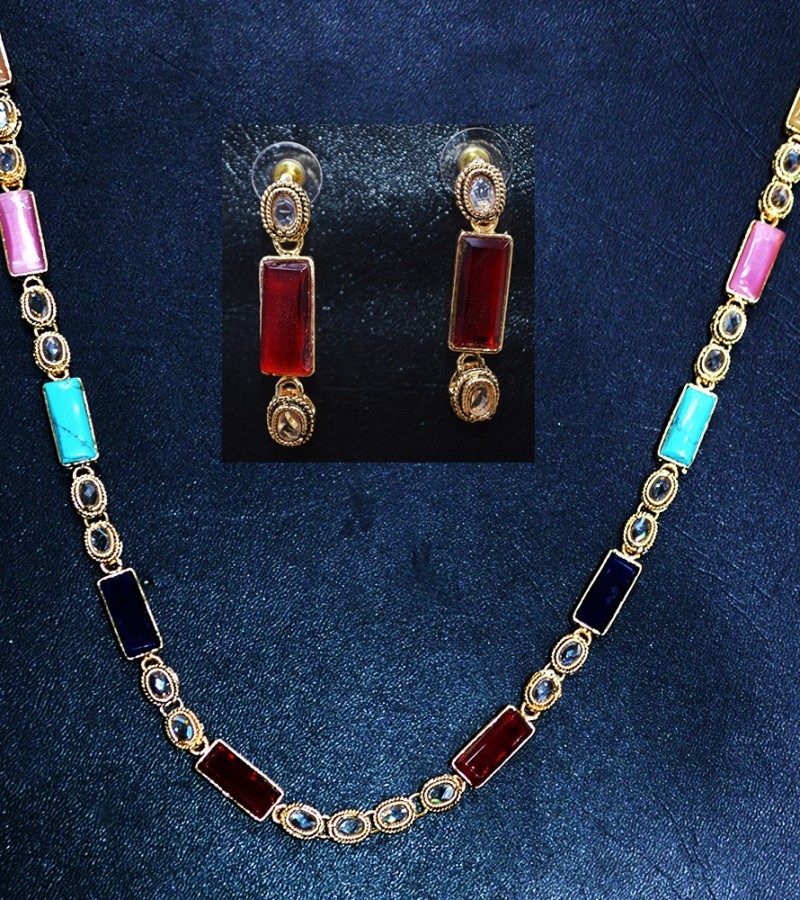 Multi Color Stones Necklace