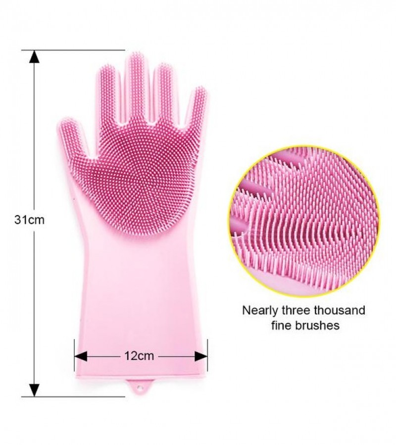 MULTI-PURPOSE WASHING GLOVES WITH SCRUBBER