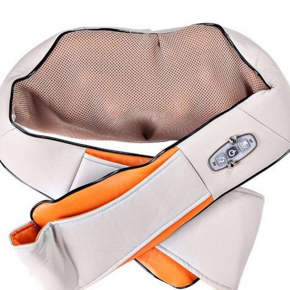 Multifunction Home Car Relax Body Massager Shawl Pillow Shiatsu Heating Kneading Cervical Neck Shoul