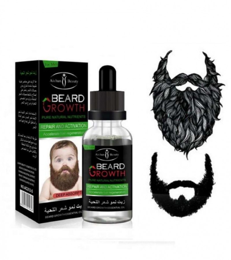 Natural Beard Growth Oil - 100% original natural organic growth for beard & mustache