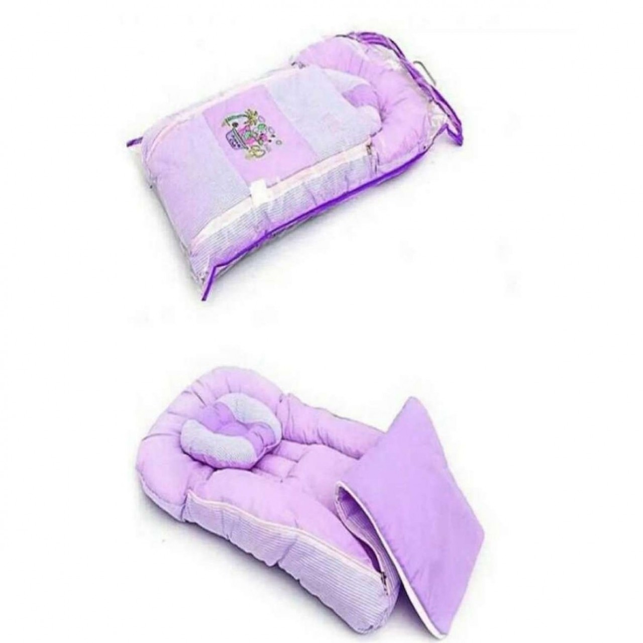 New Born Baby Carrying Bag - Cotton Bed With Pillow