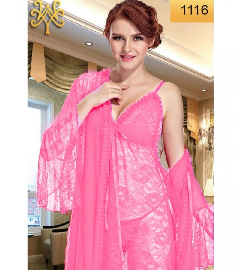 New Design Pink Nighty For Girls (WU1549)