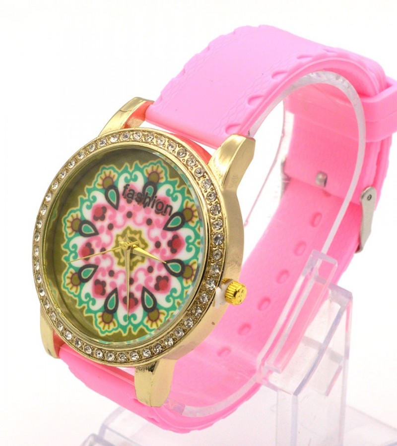 New Design Pink Starp Watch