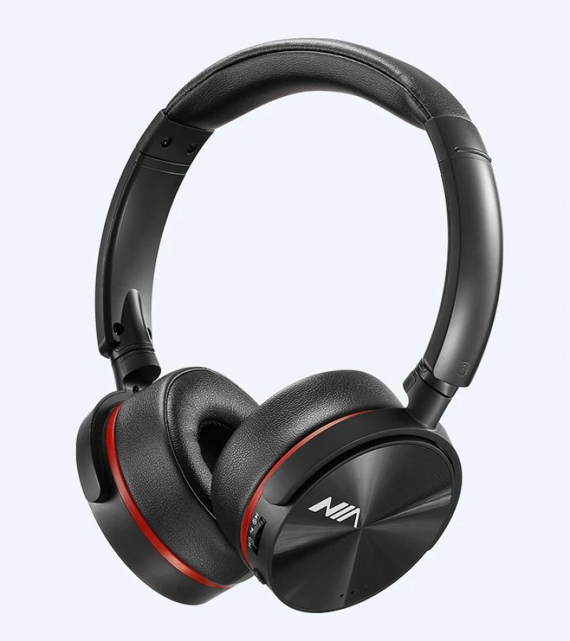 NIA Q6 On-Ear Wireless Bluetooth Headphones with MIC and Superior Bass for TV, Gaming and Cellphone
