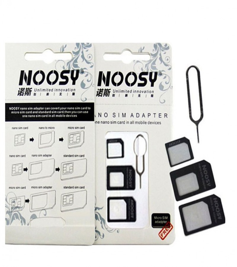 Noosy 4 in 1 Nano SIM Card For Mobile Phone with Eject Pin Key