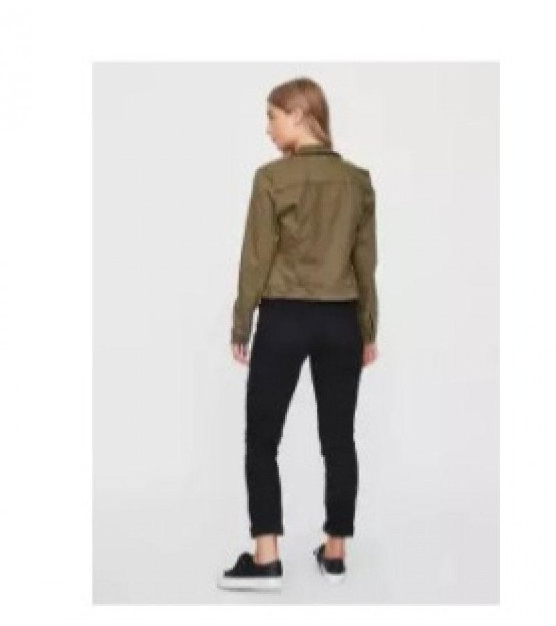 Olive Green Most Trendy Denim Jacket for women