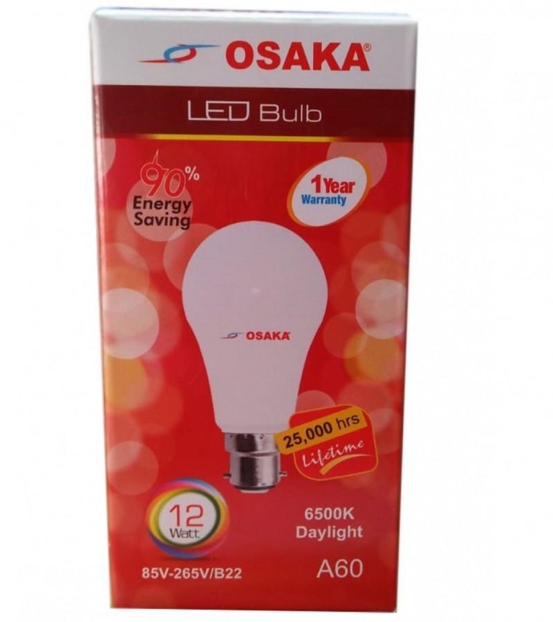 OSAKA LED Bulb B22 - 12 Watt – 1 Year Warranty