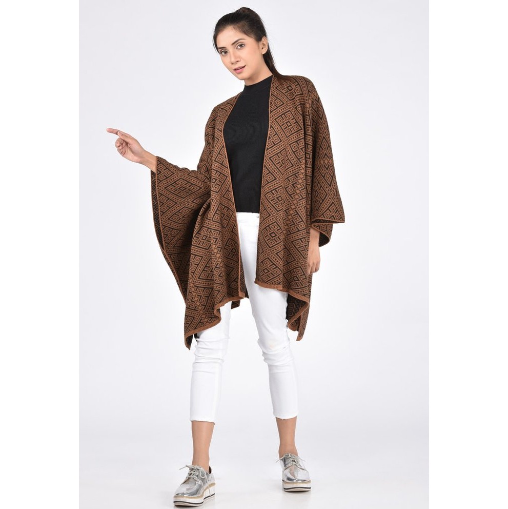 Outfitters Cape Shawl For Women - Brown