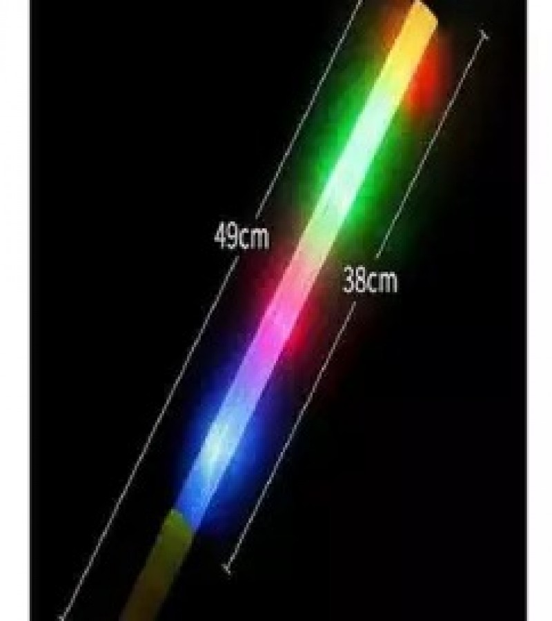 Pack Of 10 - Large Fluorescent Flashing Party Rod