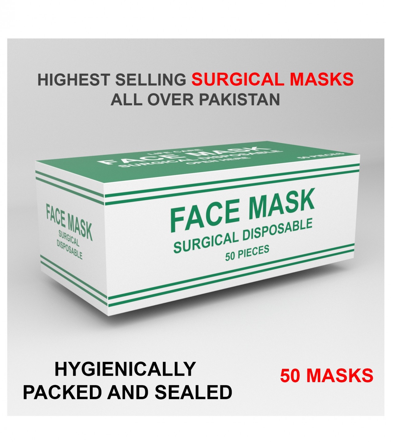 Pack of 100 Disposable Face Mask