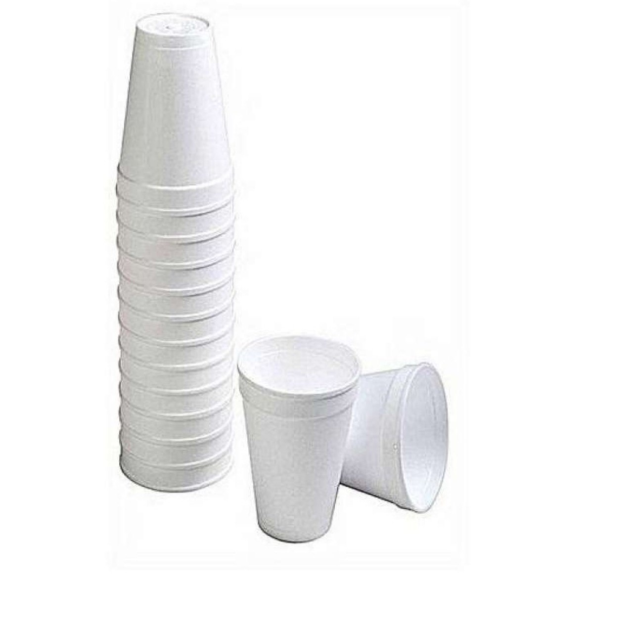 Pack Of 12 - Disposable Foam Cups - White