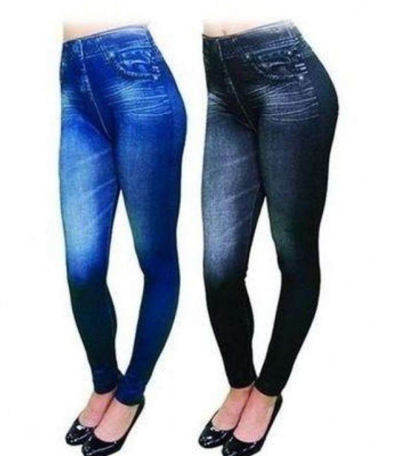 Pack Of 2 - Blue & Black Slim & Lift Caresse Jeans For Women