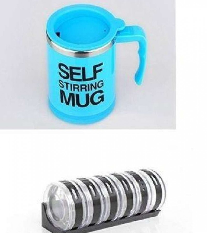 Pack Of 2 - Cylindra Spice Rack Set & Smart Self Stirring Mug