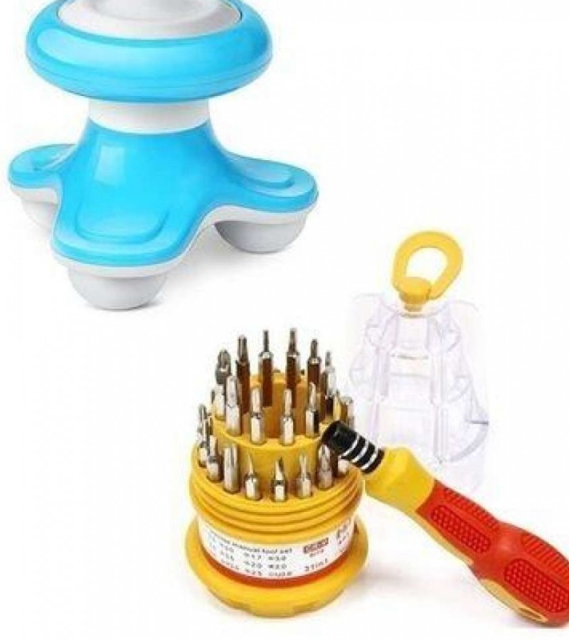 Pack Of 2 - Hand Massager & Screw Driver Kit