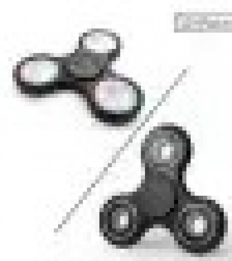 Pack of 2 - Led and Normal Fidget Spinner - Black